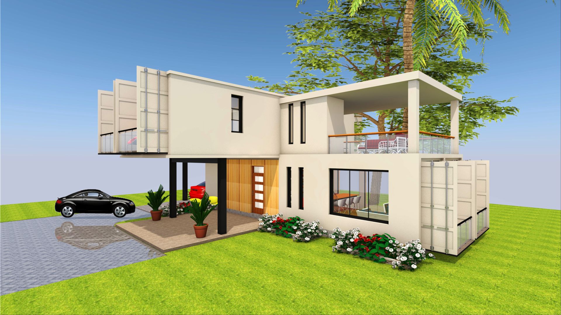 Modern Container House Design Floor Plan Boxtainer 1280x