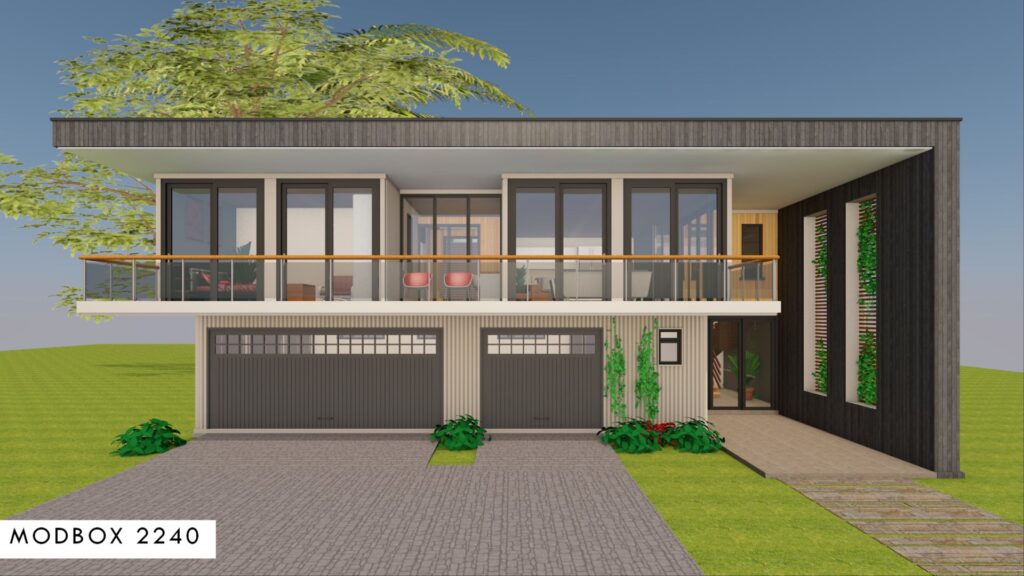 shipping container home 2 story